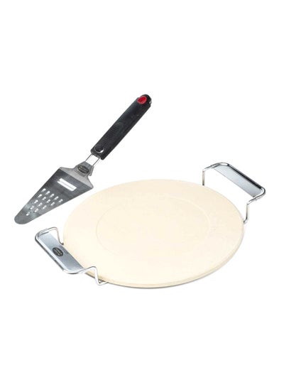 Buy 3-Piece Pizza Stone Set Beige 44 x 39centimeter in Saudi Arabia