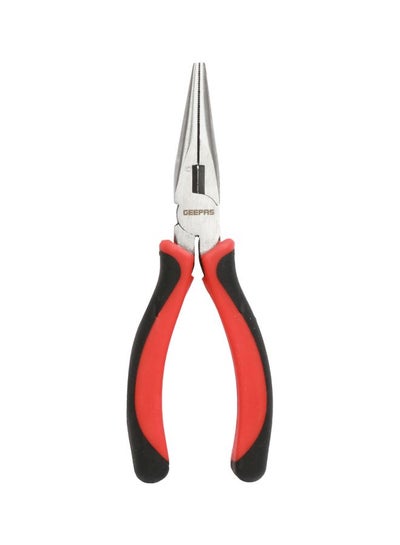 Buy Toolz 8" Long Nose Plier- GT59110| Rust-Proof Carbon Steel, High-Quality Jaw And Polished Jaw For Durability, Equipped With Comfortable Soft Grip Handle| Light-Weight And Durable, Ideal For DIY, Home Improvement, General Repairs, Maintenance Red/Black/Silver 8inch in UAE