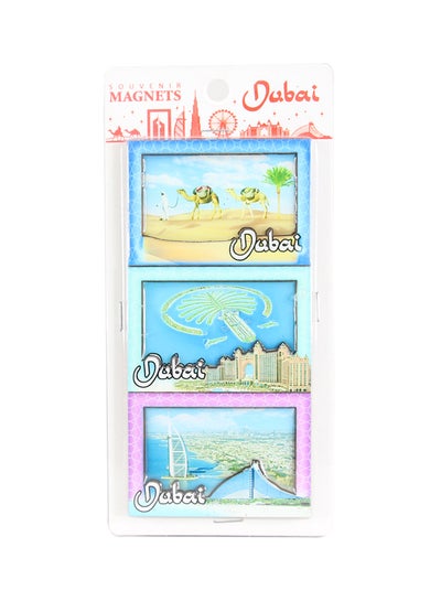 Buy 3-Piece Printed Magnet Set Multicolour in UAE