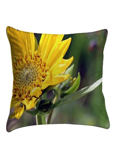 Buy Printed Pillow Cover polyester Yellow/Green 40 x 40cm in Egypt