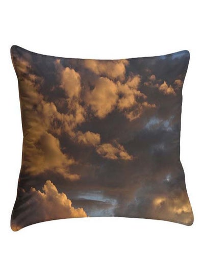 Buy Sky Printed Pillow Cover polyester Grey/White/Blue 40 x 40cm in Egypt