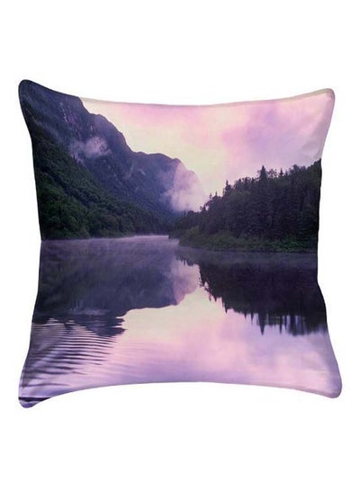 Buy Nature Printed Pillow Cover polyester Multicolour 40 x 40cm in Egypt