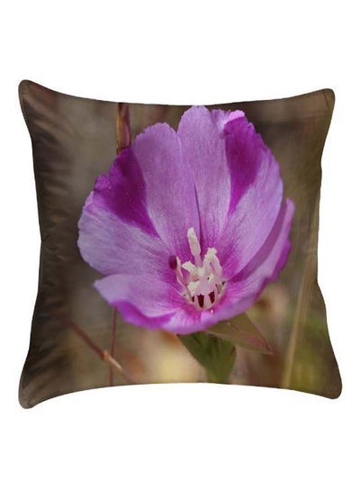 Buy Flower Printed Pillow Cover polyester Multicolour 40 x 40cm in Egypt