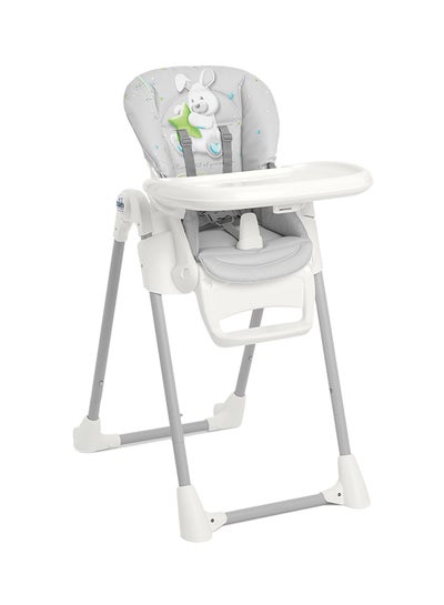 Buy Pappananna Foldable High Chair - White/Grey in UAE