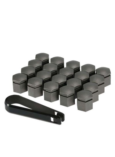 Buy 20-Piece Car Wheel Nut Bolt Set With Clip in UAE