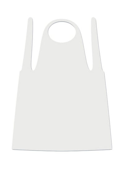 Buy Waterproof Oil Resistant Lastics Apron White 98x60centimeter in Saudi Arabia