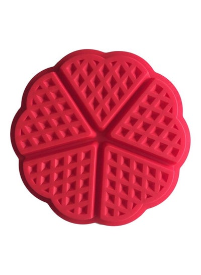 Buy Silicone Waffle Mold Red 175x175x15mm in Egypt