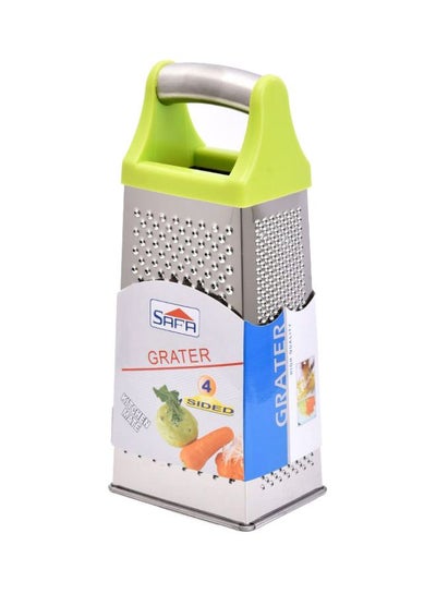 Buy 4 Sided Multi Purpose Grater Silver/Green 21x8centimeter in Saudi Arabia