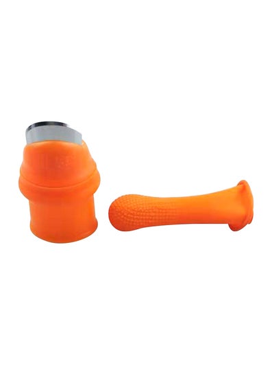 Buy Silicone Thumb Cutter With Rubber Finger Cot Orange/Silver in Saudi Arabia