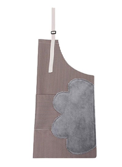 Buy Oil-Proof Hand Erasable Apron Coffee/Grey in Egypt