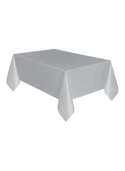 Buy Disposable Plastic Table Cloth Grey 137x183mm in Saudi Arabia