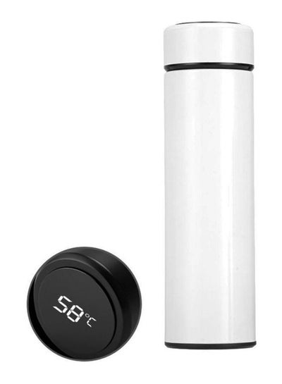 Buy LED Temperature Display Water Bottle White/Black in Egypt