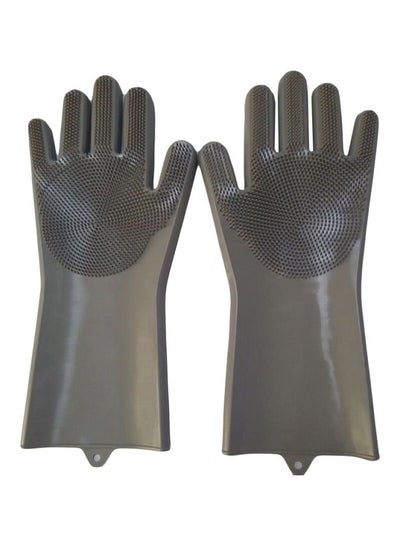 Buy Pair Of Silicone Gloves Grey 35x8x3centimeter in Egypt