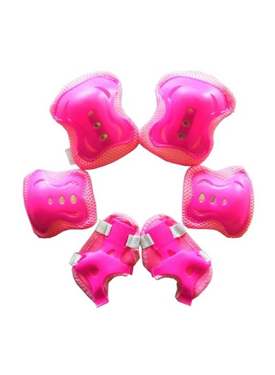 Buy 6-Piece Roller Skating Protective Elbow And Knee Pads in Saudi Arabia