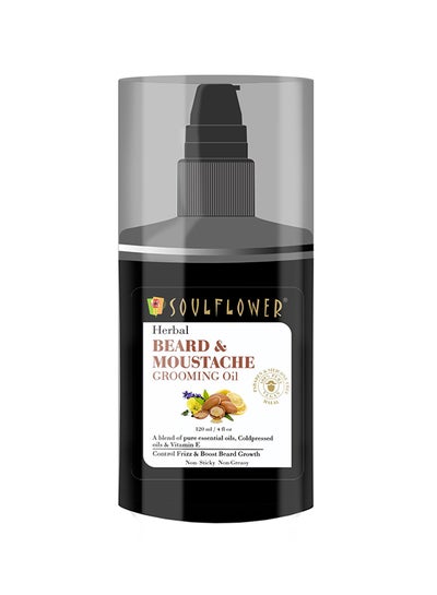 Buy Beard And Moustache Grooming Oil Transparent 120ml in UAE