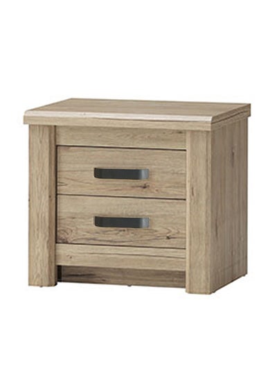 اشتري 2-Drawers Braxton Night Stand البني الفاتح 60x54x46 سنتيمتر في الامارات