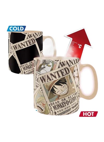 اشتري One Piece Wanted Heat Changing Mug Multicolour 460ml في السعودية