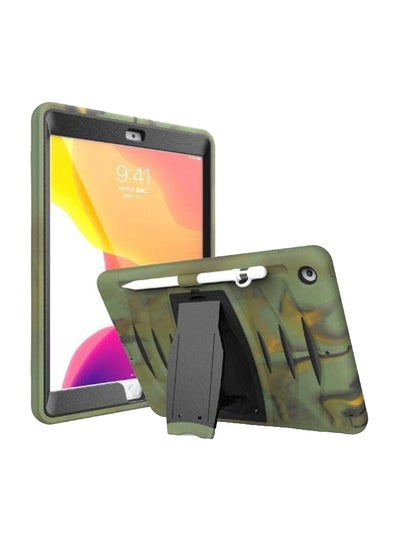 Buy Protective Case Cover For Apple iPad 10.2-Inch Green/Black in UAE