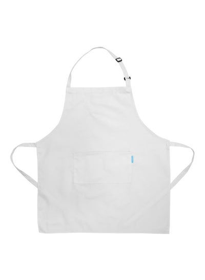 Buy Polyester Apron With Adjustable Neck Belt White 66x75cm in Egypt