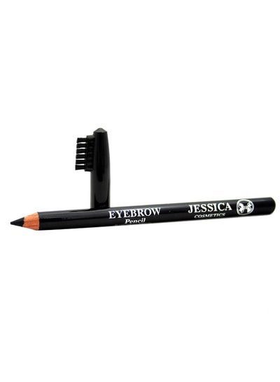 Buy Long Lasting Eyebrow Pencil With Brush 01 Black in Saudi Arabia