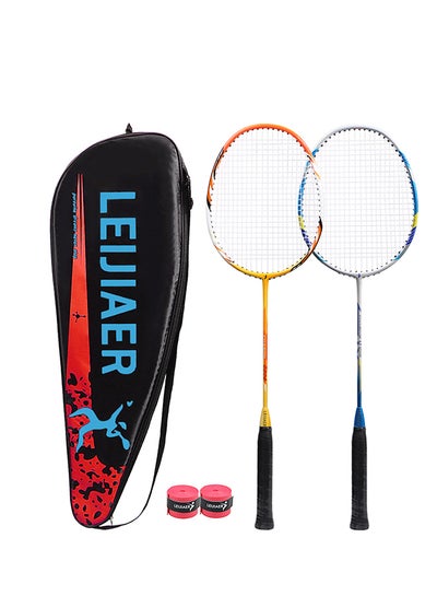 Buy Pair Of Professional Badminton Racket With Case And Grip in Saudi Arabia