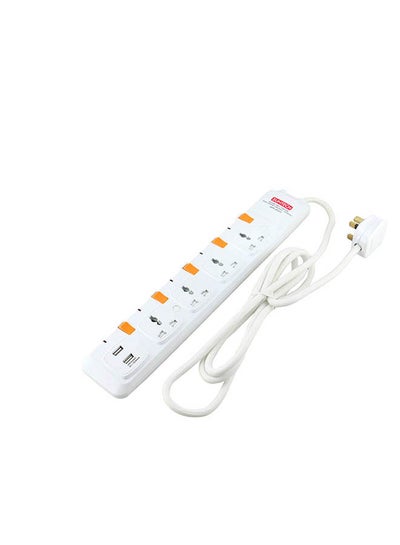 Buy 4-In-1 Extension Socket White in UAE