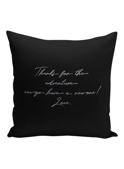 اشتري Love Quote Printed Decorative Pillow أسود/فضي 16x16بوصة في الامارات