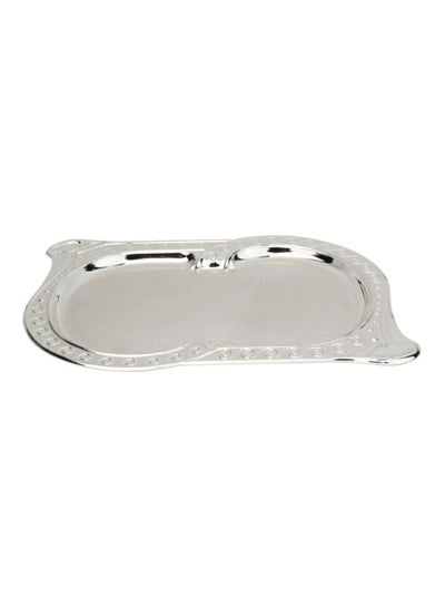 Buy Alloy Serving Tray Silver 25x36x2cm in Saudi Arabia