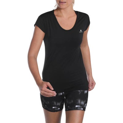 Buy Solid Sports T-Shirt Black in Egypt