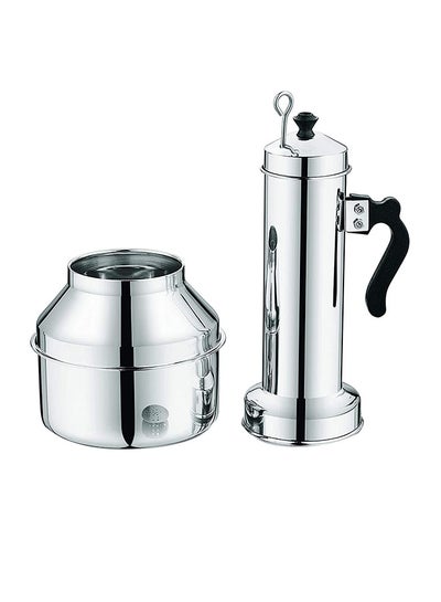 Buy Stainless Steel Puttu Maker Silver 500ml in UAE