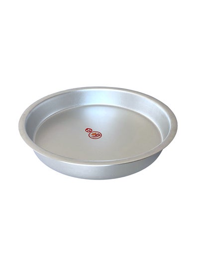 Buy Aluminium Round Oven Tray Silver 28centimeter in UAE