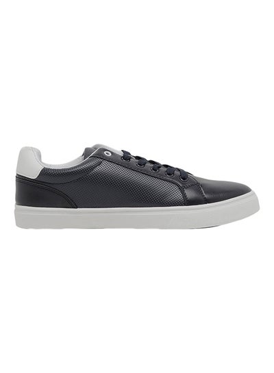 Buy Men's Textured Lace-Up Sneakers Navy in UAE