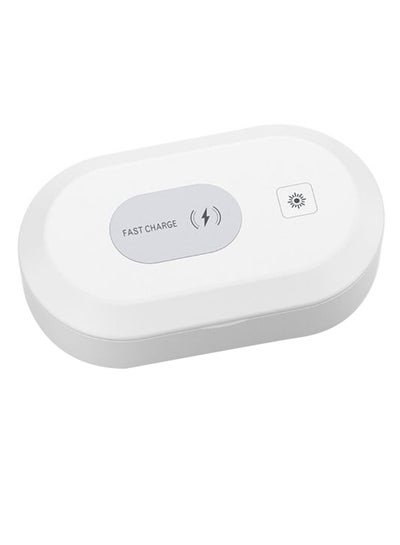 Buy 2-In-1 Wireless Charger With UV Cleaner White in UAE