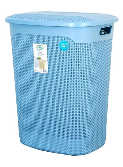 Buy Raindrop Design Laundry Hamper Blue 57Liters in UAE