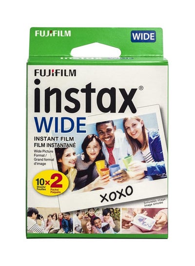 Buy Pack Of 2 Instax Wide Instant Film White in Saudi Arabia