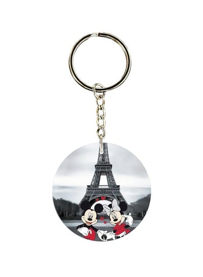 Buy Mickey And Minnie Printed Keychain in UAE