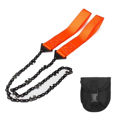EG_ Camping Hiking Emergency Survival Hand Tool Kit Gear Pocket Chain Saw ChainS 