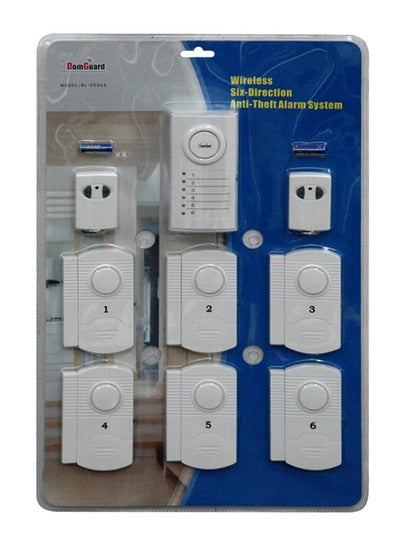 Buy Wireless Six-Direction Anti-Theft Alarm System White in UAE