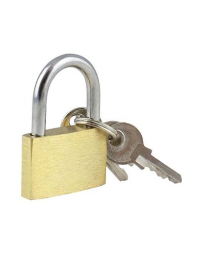 Buy Chrome Plated Pad Lock Gold/Silver in UAE
