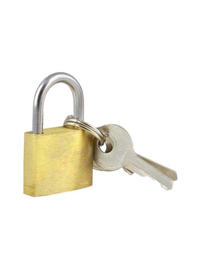 Buy Chrome Plated Pad Lock Gold/Silver in UAE