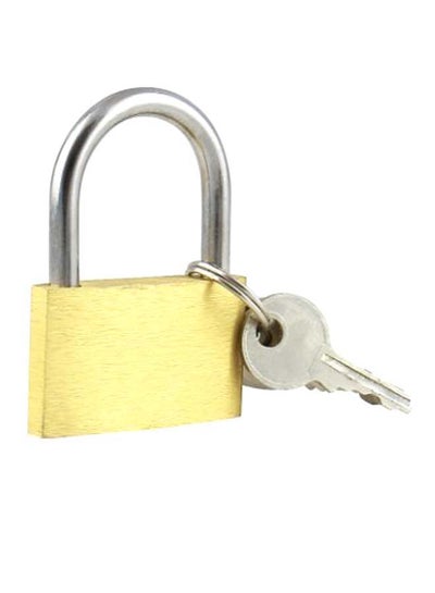 Buy Chrome Plated Pad Lock Gold/Silver in UAE