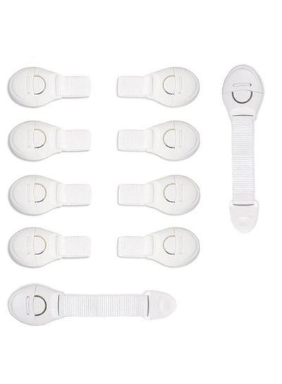 Buy 12-Piece Cupboard Child Strap Baby Door Safety Lock Set in UAE