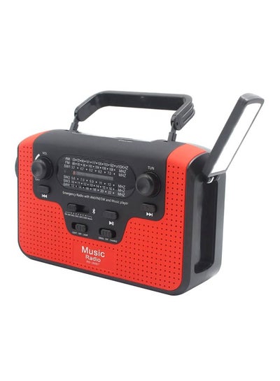 Buy Solar Powered FM Radio RD3888T Red/Black in UAE