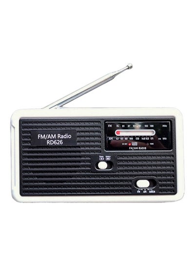 Buy Solar Powered FM Radio RD626 Black/White in Saudi Arabia