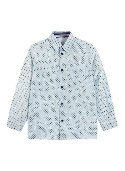 Buy Boys Polka Dot Shirt Blue/Black in UAE