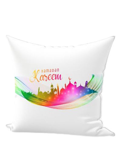 Buy Ramadan Kareem Letters Printed Pillow Multicolour 65 x 65cm in UAE