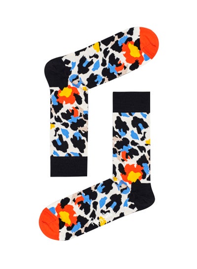 Buy Leopard Crew Socks Multicolour in UAE