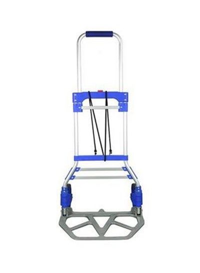 Buy Heavy Duty Aluminum Foldable Hand Truck Silver/Blue 45centimeter in Saudi Arabia