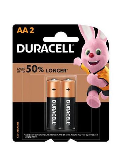 Buy 2-Piece AA Lithium Battery Black/Gold in UAE