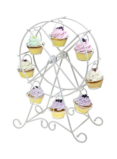 Buy Ferris Wheel Cupcake Holder Stand White 12.5x17.5x4inch in UAE